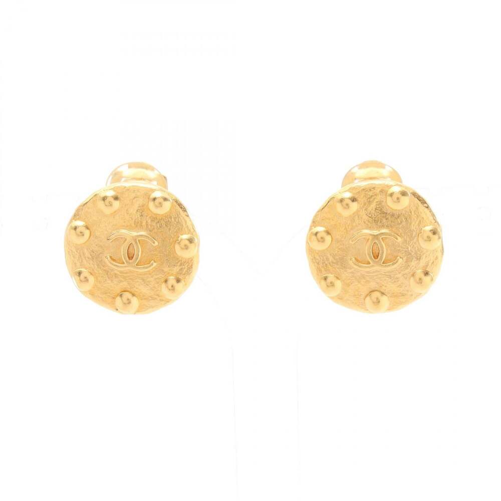 Chanel Cc Logo Round Clip-On Earrings #312598C88B